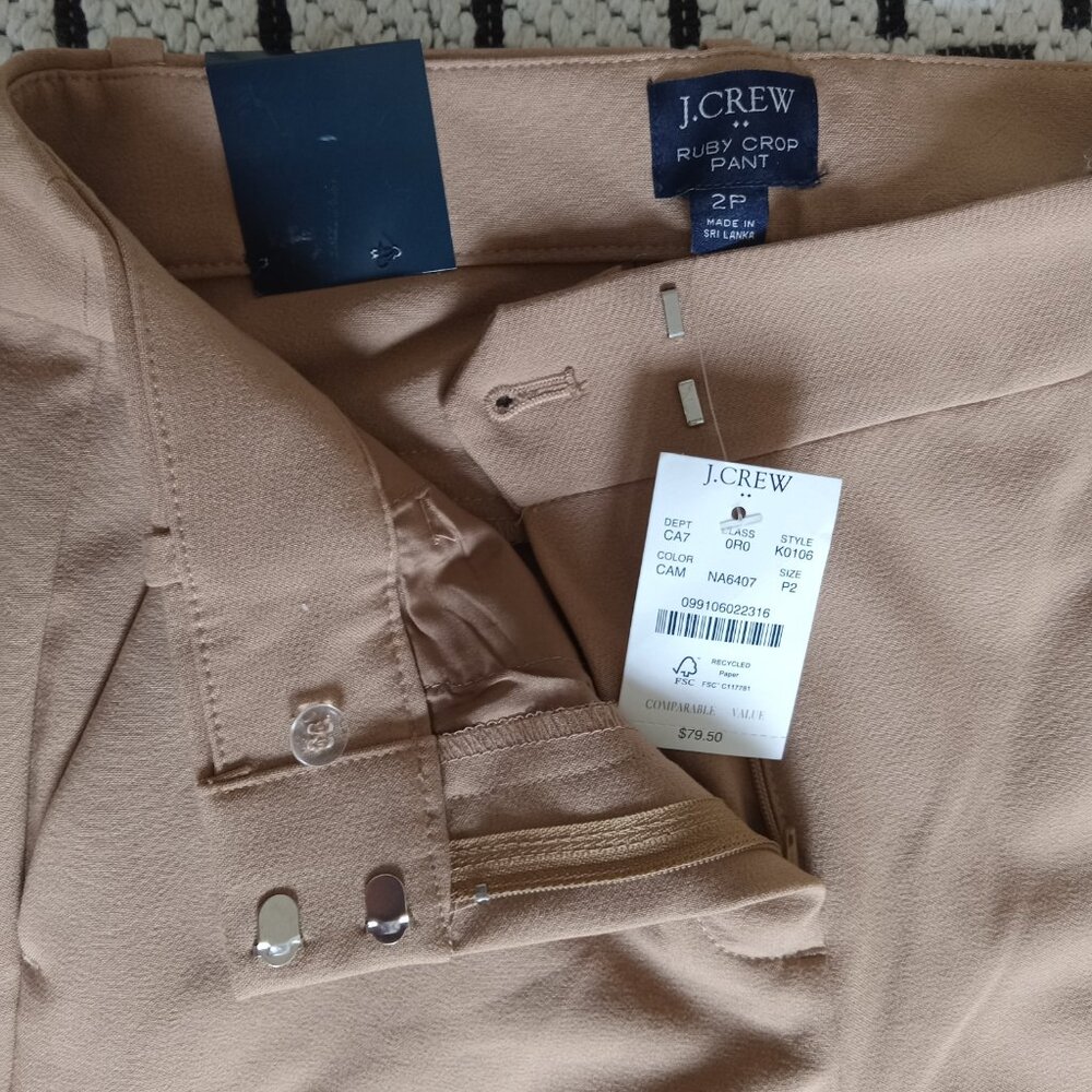 Nwt J.Crew Ruby Crop Pant. Size 2p - image 5